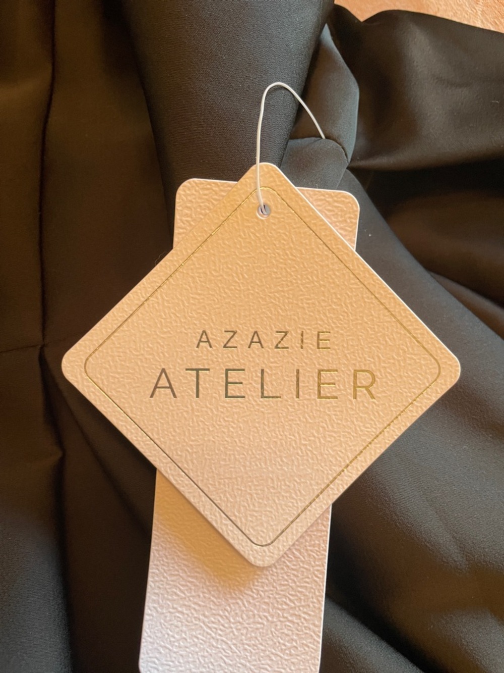 Azazie Black Sleeveless Midi Dress - Picture 5 of 6